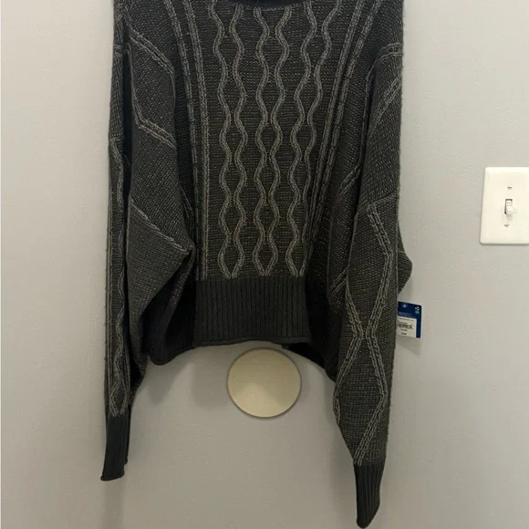 Arizona Jean Company Charcoal Cable Knit Sweater - Picture 2 of 5